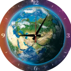 Art Puzzle Speciale Vorm|Puzzel + Extra Item<Puzzelklok - Wereld van Tijd - puzzel en klok van 570 stukjes