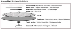 Art Puzzle Speciale Vorm|Puzzel + Extra Item<Puzzelklok - Wereld van Tijd - puzzel en klok van 570 stukjes
