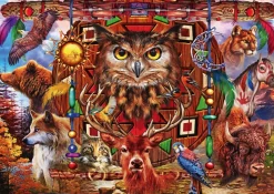 Bluebird Puzzle Fantasy|Dieren<Dierentotem - puzzel van 1000 stukjes