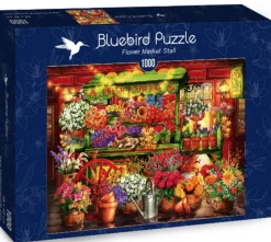 Bluebird Puzzle Dieren|1000-1499<Kraam op de Bloemenmarkt - puzzel van 1000 stukjes