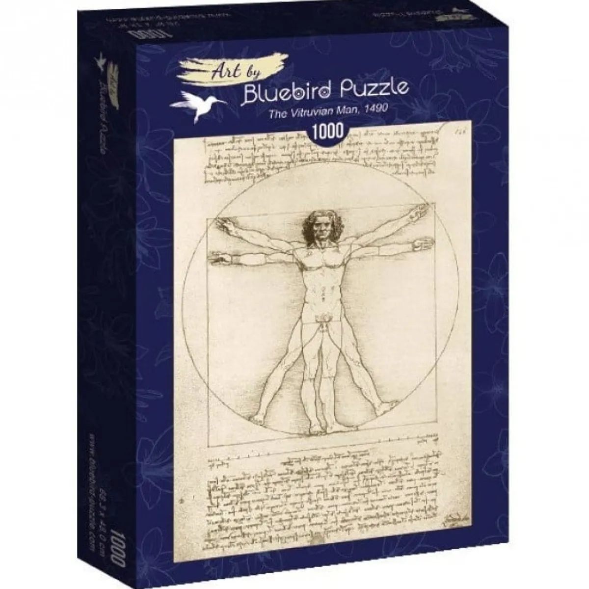 Bluebird Puzzle Tekening|Kunst En Cultuur<Leonardo Da Vinci - The Vitruvian Man, 1490 - 1000 stukjes