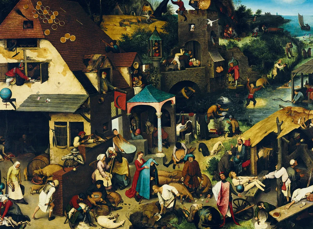 Bluebird Puzzle Kunst En Cultuur|2000 En Meer<Pieter Bruegel - Spreekwoorden - puzzel van 3000 stukjes