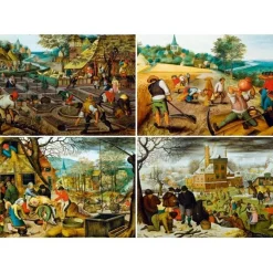 Bluebird Puzzle Kunst En Cultuur|1000-1499<Pieter Bruegel - De Vier Seizoenen - 1000 stukjes