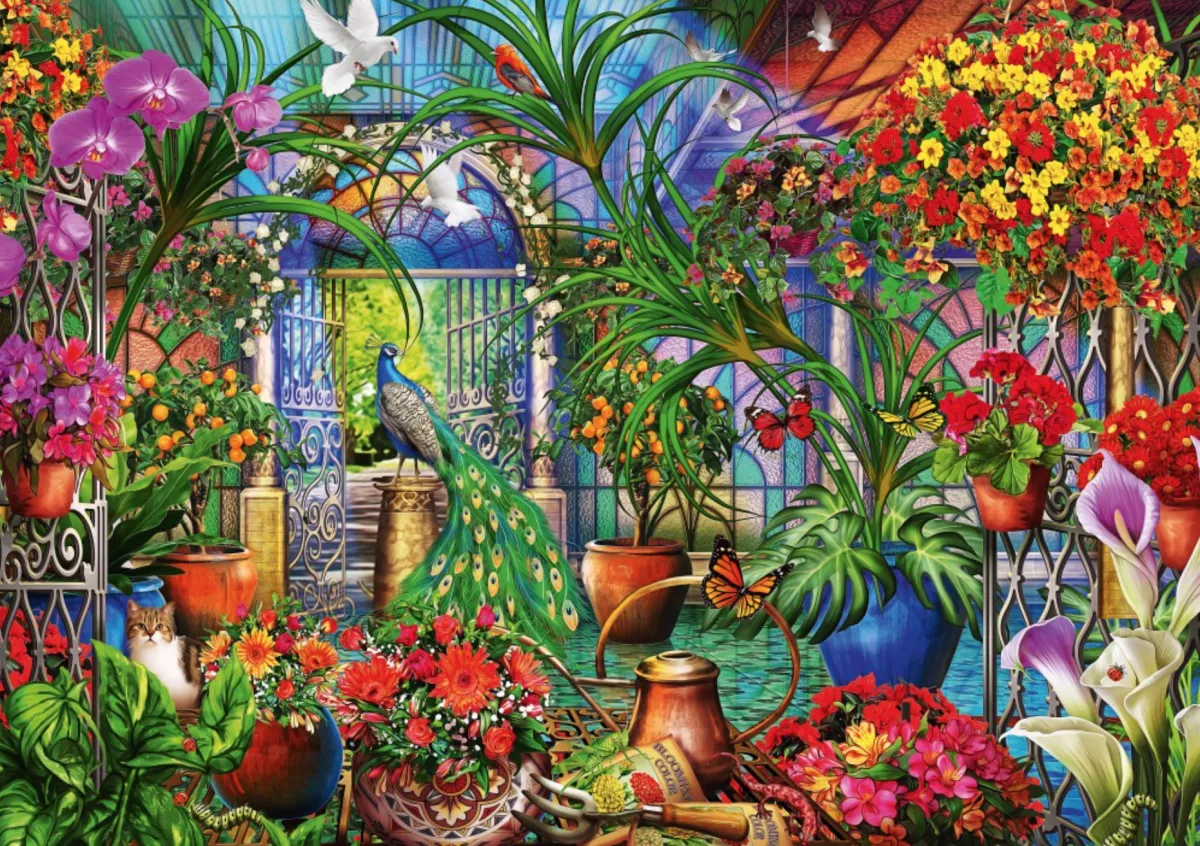 Bluebird Puzzle Fantasy|2000 En Meer<Tropische serre - puzzel van 6000 stukjes