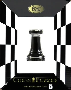 Cast Puzzle Breinbrekers<Toren Zwart- Schaakstuk - Cast breinbreker