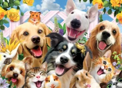 Cheatwell Dubbelzijdige Puzzel|Dieren<Vriendjes Selfie- 500 stukjes - dubbelzijdige puzzel