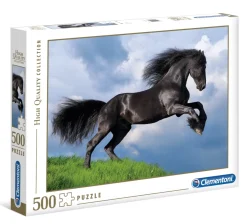 Kinderen Clementoni Dieren|Legpuzzels<Het zwarte paard puzzel van 500 stukjes
