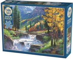Cobble Hill Tekening|Dieren<Beren aan de waterval - puzzel van 500 XL stukjes
