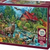 Cobble Hill Dieren|2000 En Meer<Blokhut met rood dak - puzzel van 2000 stukjes