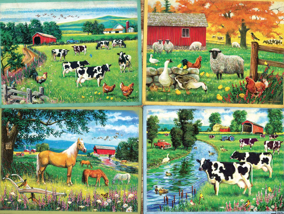 Cobble Hill Tekening|100-499<Country Friends - puzzel van 275 XXL stukjes