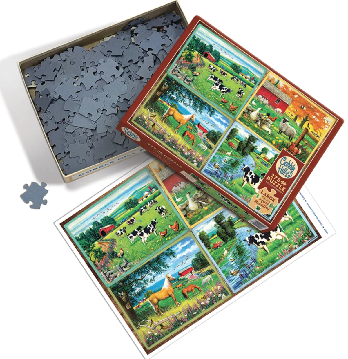 Cobble Hill Tekening|100-499<Country Friends - puzzel van 275 XXL stukjes