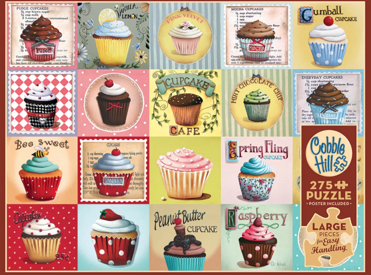 Cobble Hill Tekening|100-499<Cupcake Cafe - puzzel van 275 XXL stukjes