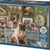 Cobble Hill Tekening|Dieren<De Franse Bulldog - puzzel van 500 XL stukjes