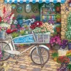 Cobble Hill Tekening|Dieren<Fiets bij de bloemenwinkel - puzzel van 275 XXL stukjes