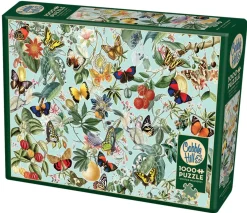 Cobble Hill Tekening|Dieren<Fruit en vlinders - puzzel van 1000 stukjes