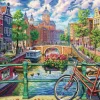 Cobble Hill Steden En Gebouwen|1000-1499<Gracht in Amsterdam - puzzel van 1000 stukjes