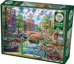 Cobble Hill Steden En Gebouwen|1000-1499<Gracht in Amsterdam - puzzel van 1000 stukjes