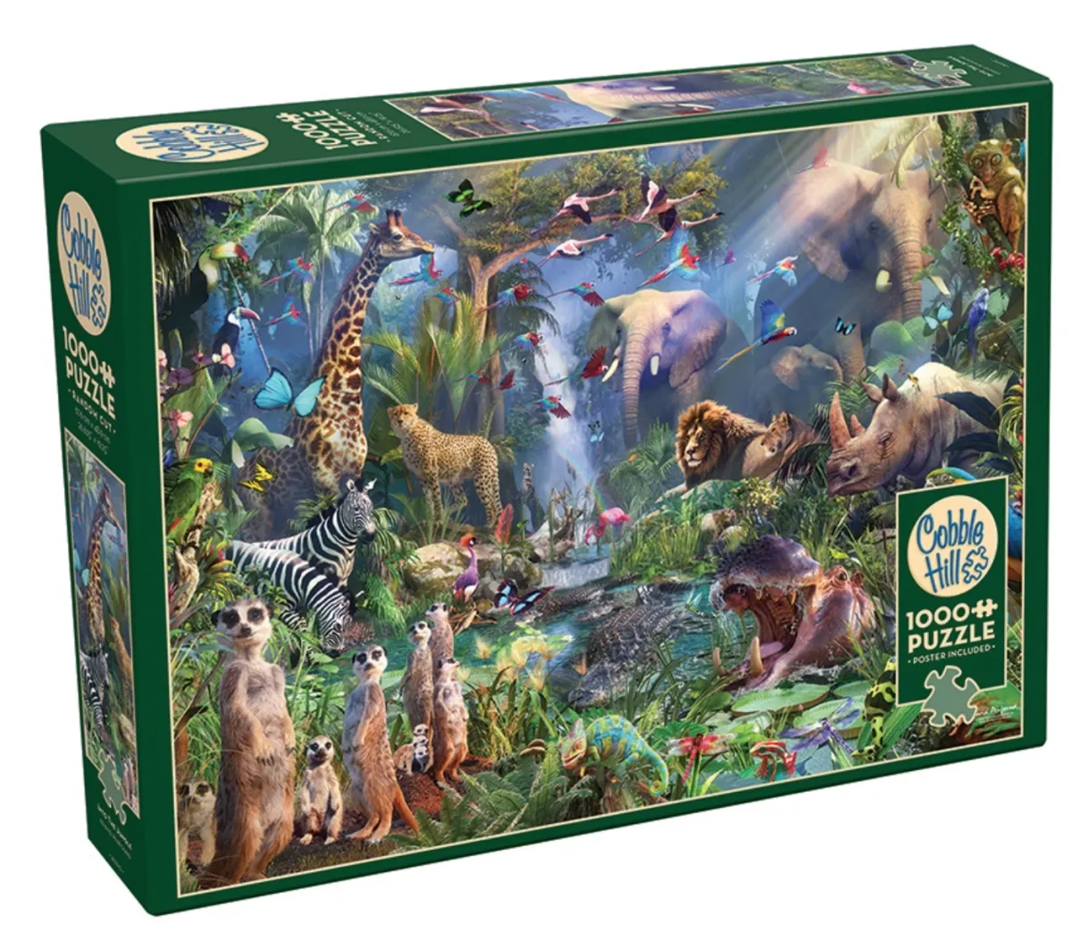 Cobble Hill Dieren|1000-1499<In de jungle - puzzel van 1000 stukjes