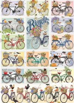 Cobble Hill Tekening|Kunst En Cultuur<Kleurrijke fietsen - puzzel van 1000 stukjes
