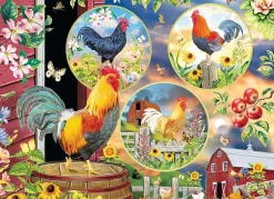 Cobble Hill Tekening|Dieren<Magie van de Haan - puzzel van 500 XL stukjes