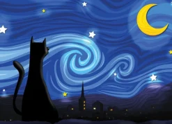 Cobble Hill Stilleven|Dieren<Mrowwy Night - puzzel van 500 XL stukjes