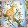 Cobble Hill Tekening|Dieren<Quilt met bloesems en kittens - puzzel van 1000 stukjes