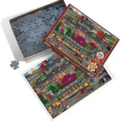 Cobble Hill Tekening|100-499<Trolley Station - puzzel van 275 XXL stukjes