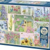 Cobble Hill Tekening|Dieren<Tuinvogels in de Zomer - puzzel van 500 XL stukjes