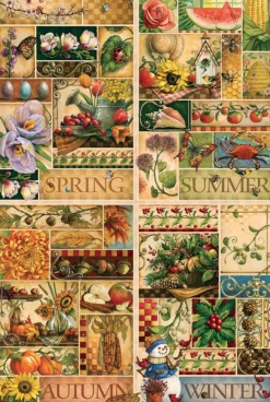 Cobble Hill Tekening|Kunst En Cultuur<Vier seizoenen - puzzel van 2000 stukjes