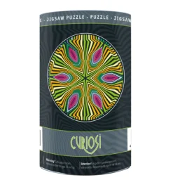 Curiosi Dubbelzijdige Puzzel|Speciale Vorm<Hippie - Dubbelzijdige Ronde puzzel in hout - 88 stukjes