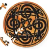 Curiosi Dubbelzijdige Puzzel|Speciale Vorm<Honden - Dubbelzijdige Ronde puzzel in hout - 88 stukjes