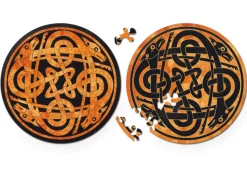 Curiosi Dubbelzijdige Puzzel|Speciale Vorm<Honden - Dubbelzijdige Ronde puzzel in hout - 88 stukjes
