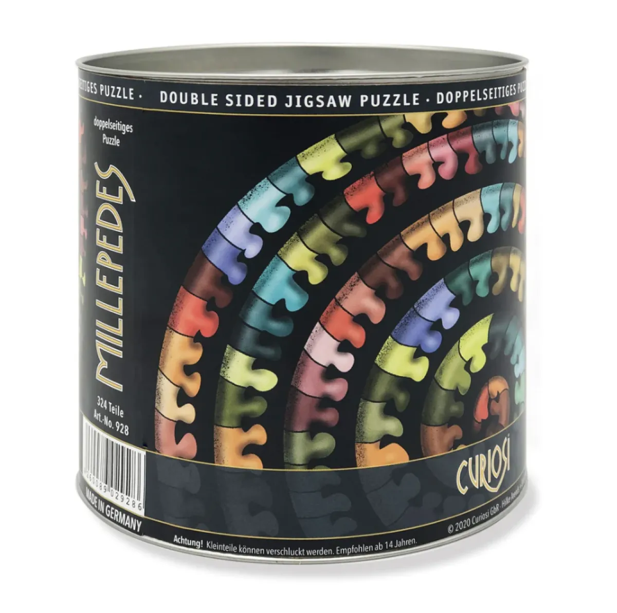 Curiosi Dubbelzijdige Puzzel|Speciale Vorm<Millepedes - Dubbelzijdige Ronde puzzel in hout - 324 stukjes