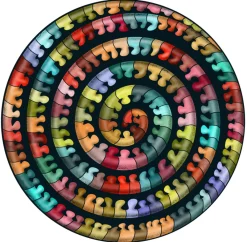 Curiosi Dubbelzijdige Puzzel|Speciale Vorm<Millepedes - Dubbelzijdige Ronde puzzel in hout - 324 stukjes