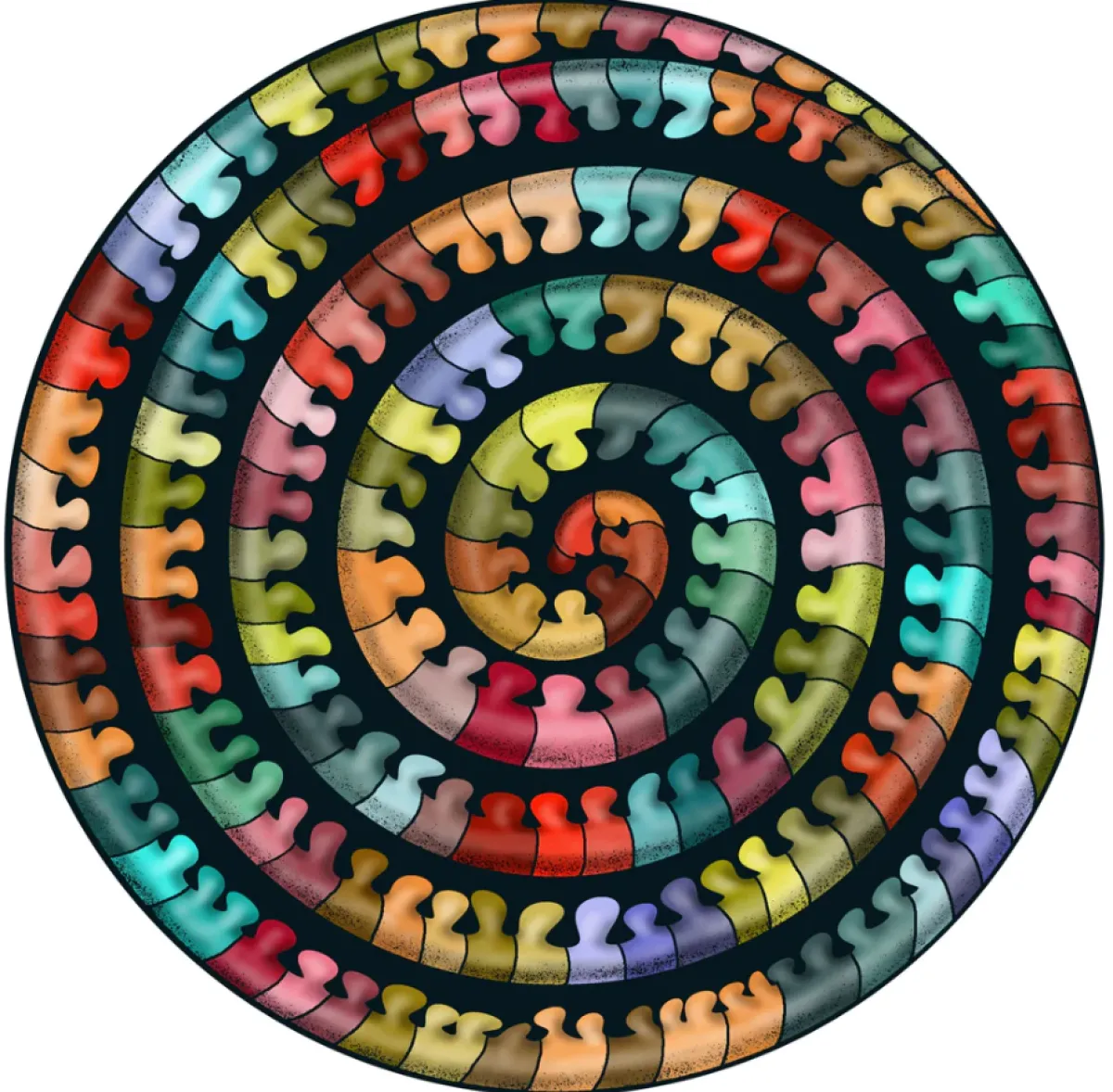Curiosi Dubbelzijdige Puzzel|Speciale Vorm<Millepedes - Dubbelzijdige Ronde puzzel in hout - 324 stukjes