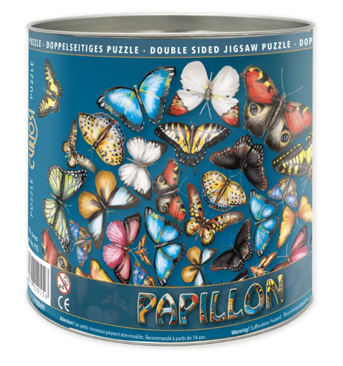 Curiosi Dubbelzijdige Puzzel|Speciale Vorm<Papillon - Dubbelzijdige Ronde puzzel in hout - 424 stukjes