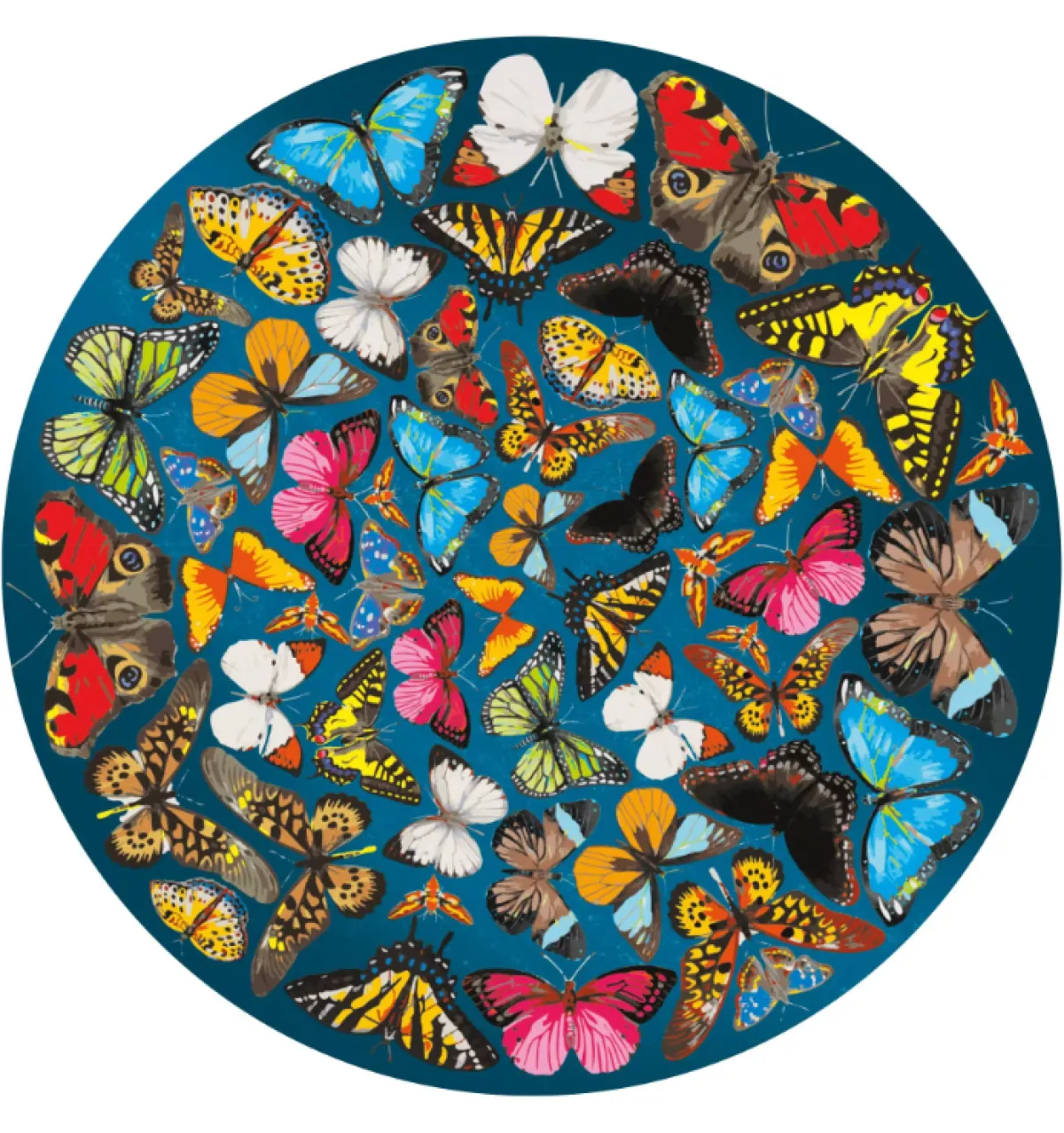 Curiosi Dubbelzijdige Puzzel|Speciale Vorm<Papillon - Dubbelzijdige Ronde puzzel in hout - 424 stukjes