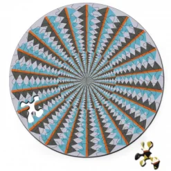 Curiosi Dubbelzijdige Puzzel|Speciale Vorm<Puzzel Double Karussell - Dubbelzijdige Ronde puzzel in hout - 88 stukjes