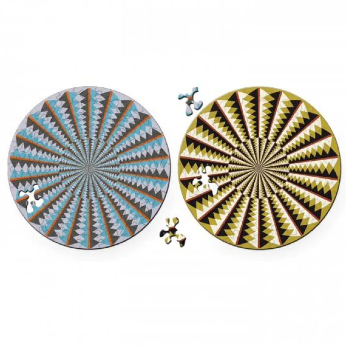 Curiosi Dubbelzijdige Puzzel|Speciale Vorm<Puzzel Double Karussell - Dubbelzijdige Ronde puzzel in hout - 88 stukjes