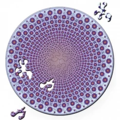 Curiosi Dubbelzijdige Puzzel|Speciale Vorm<Puzzel Double Points - Dubbelzijdige Ronde puzzel in Hout - 88 stukjes