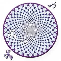 Curiosi Dubbelzijdige Puzzel|Speciale Vorm<Puzzel Double Points - Dubbelzijdige Ronde puzzel in Hout - 88 stukjes