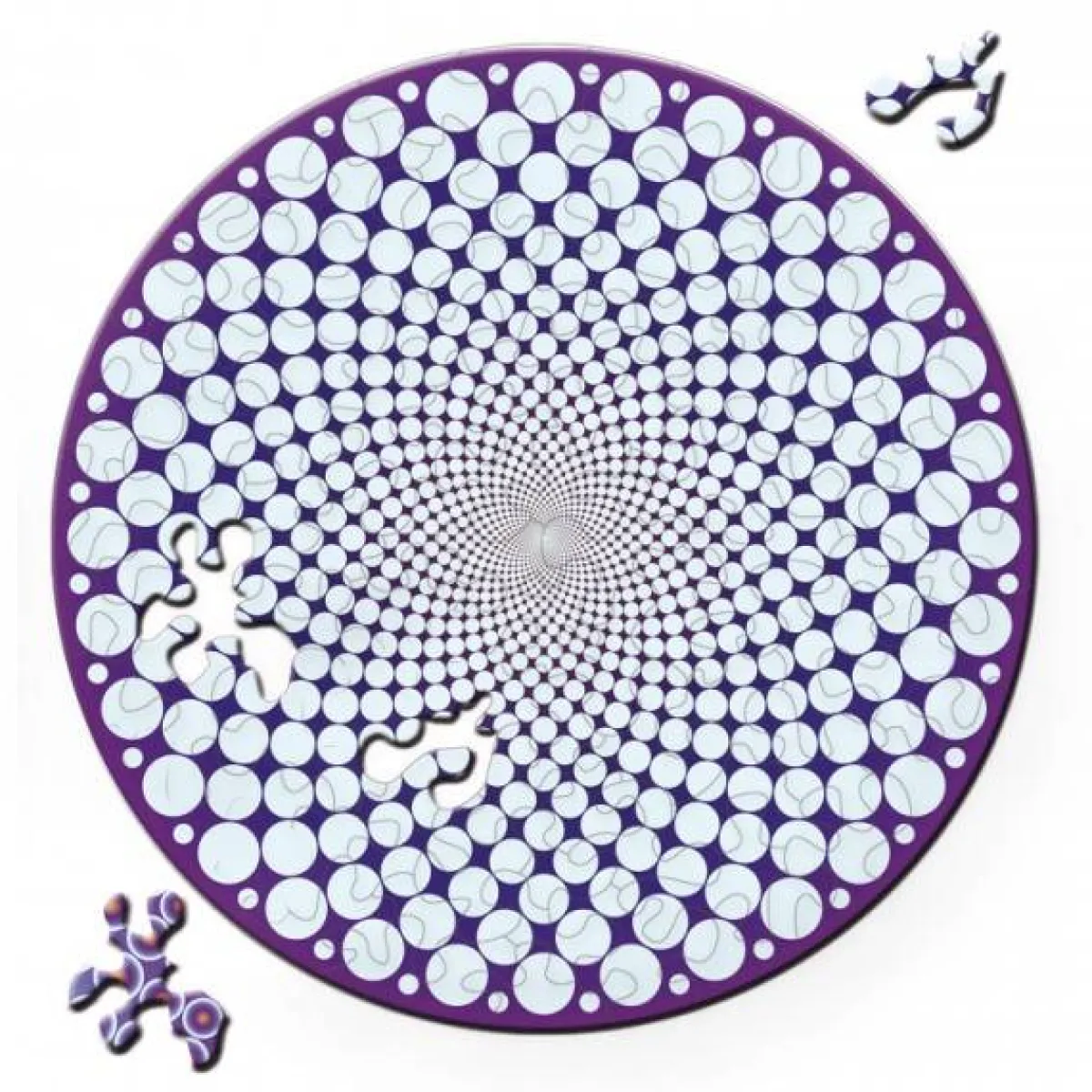 Curiosi Dubbelzijdige Puzzel|Speciale Vorm<Puzzel Double Points - Dubbelzijdige Ronde puzzel in Hout - 88 stukjes