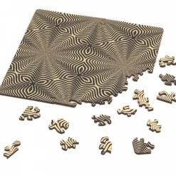 Curiosi Dubbelzijdige Puzzel|Vierkant<Puzzel Double Q-Flower - Dubbelzijdige puzzel in Hout - 123 stukjes