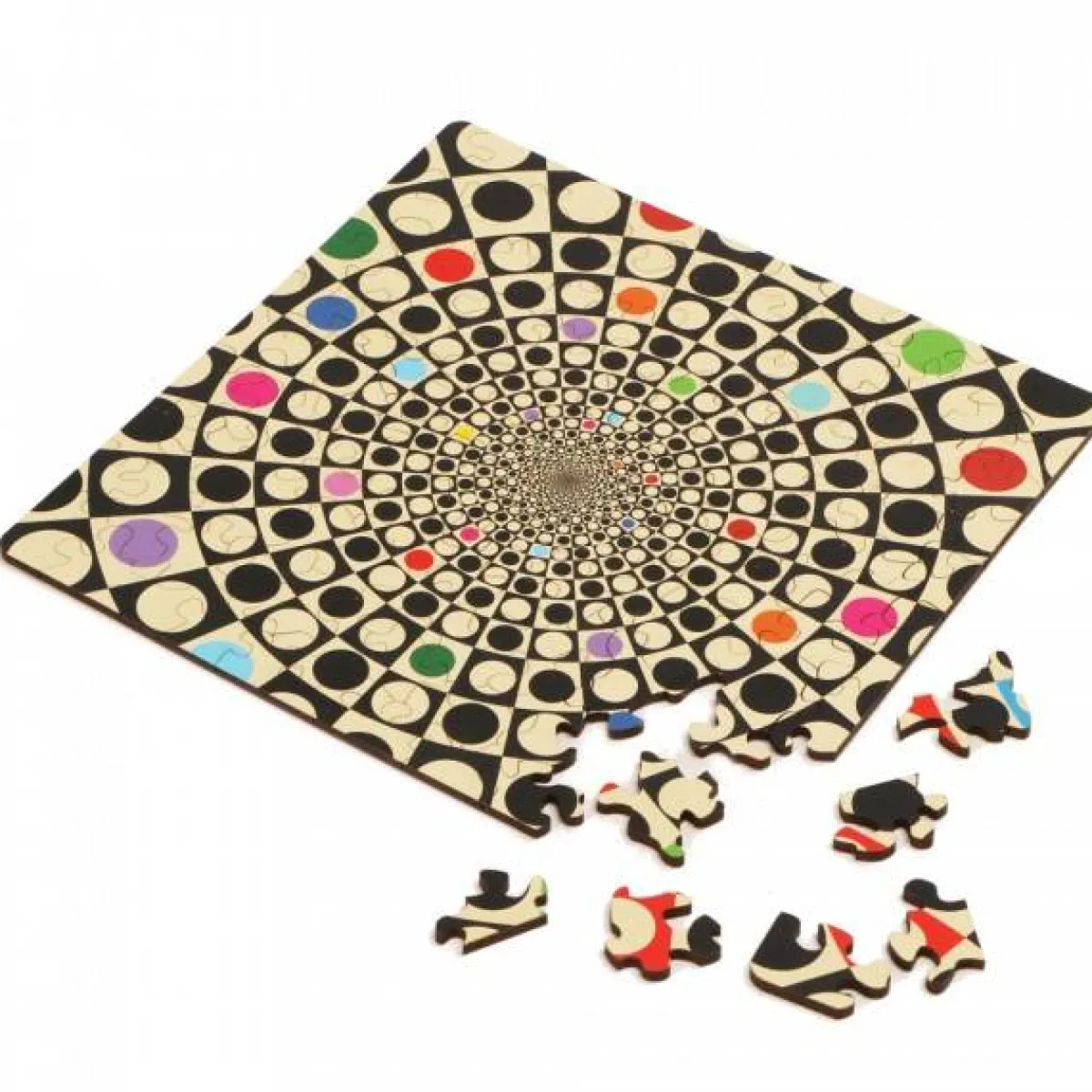 Curiosi Dubbelzijdige Puzzel|Breinbrekers<Puzzel Double Q-Fun - Dubbelzijdige puzzel in Hout - 123 stukjes
