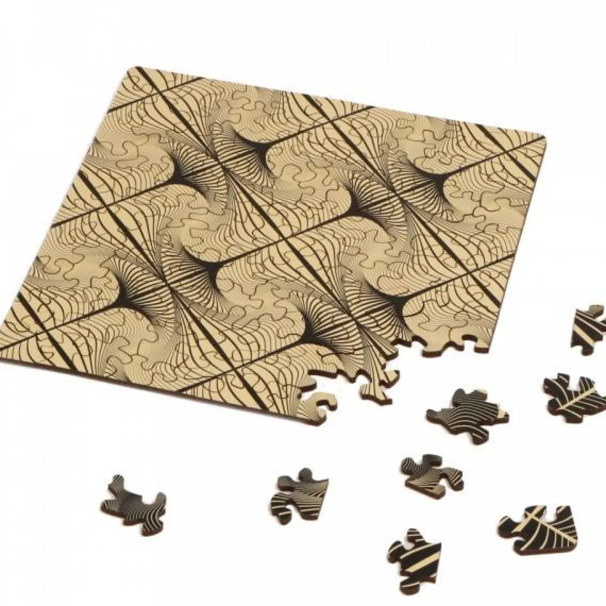 Curiosi Dubbelzijdige Puzzel|Vierkant<Puzzel Double Q-Glitter - Dubbelzijdige puzzel in Hout - 123 stukjes