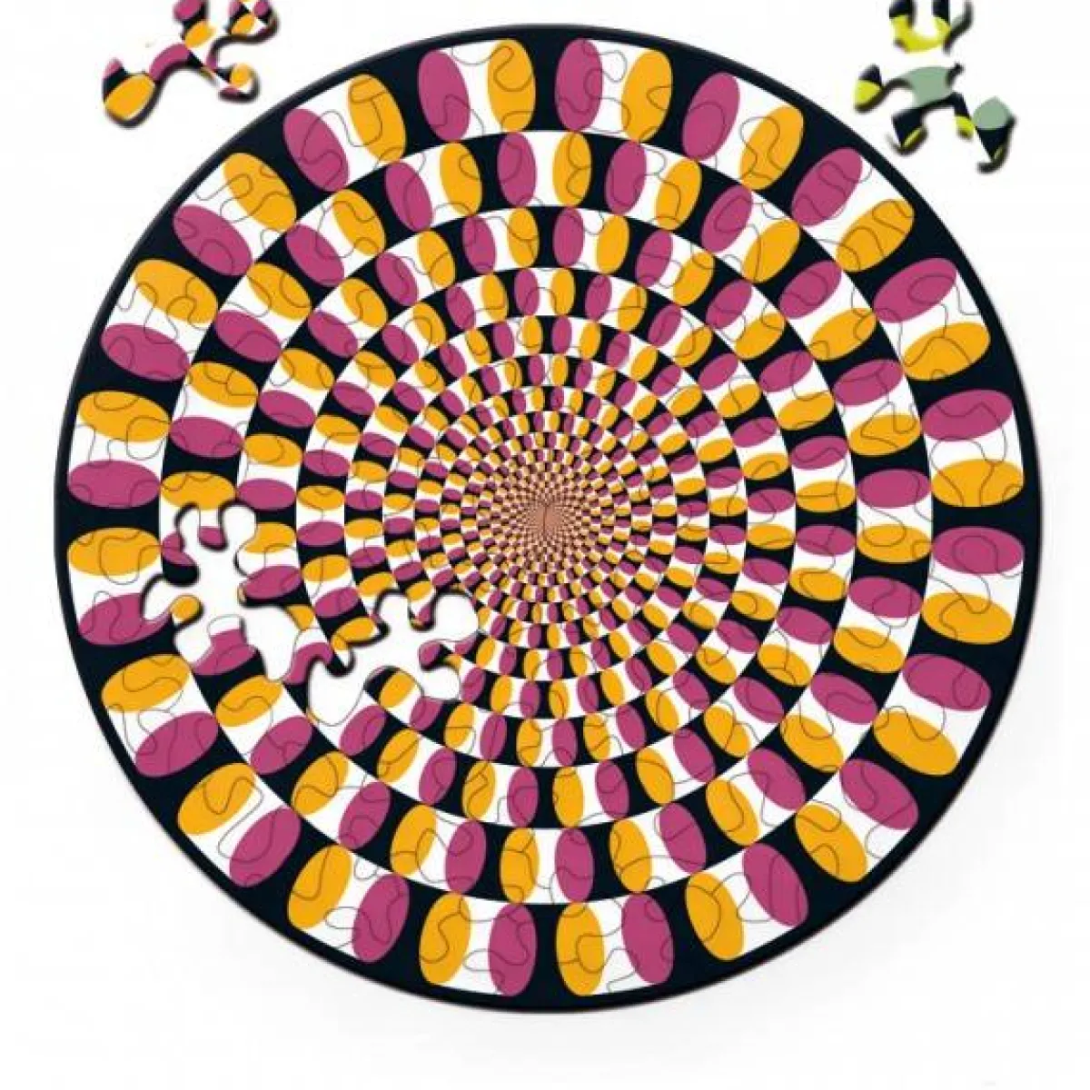 Curiosi Dubbelzijdige Puzzel|Speciale Vorm<Puzzel Double Swing - Dubbelzijdige Ronde puzzel in Hout - 88 stukjes