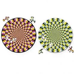 Curiosi Dubbelzijdige Puzzel|Speciale Vorm<Puzzel Double Swing - Dubbelzijdige Ronde puzzel in Hout - 88 stukjes