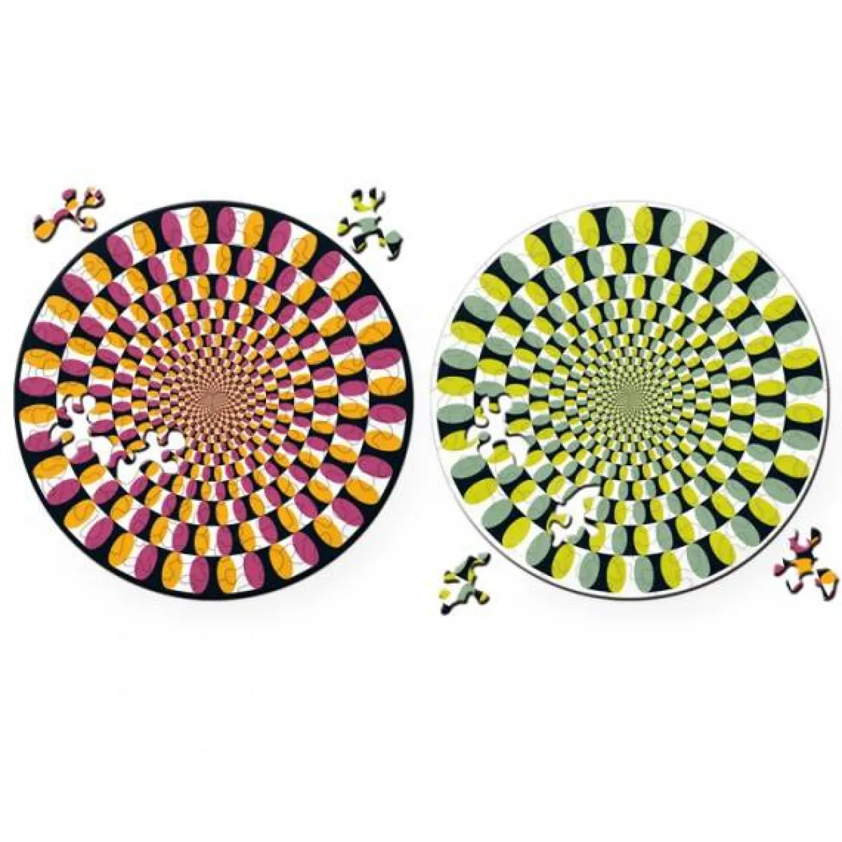 Curiosi Dubbelzijdige Puzzel|Speciale Vorm<Puzzel Double Swing - Dubbelzijdige Ronde puzzel in Hout - 88 stukjes