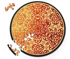 Curiosi Dubbelzijdige Puzzel|Speciale Vorm<Vuur - Dubbelzijdige Ronde puzzel in hout - 88 stukjes