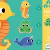 Kinderen Djeco Dieren|Legpuzzels<3 puzzels dieren in de zee - 4, 6 en 9 stukjes